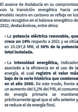 Agencia Andaluza de la Energía Informe de Datos Energéticos 2022