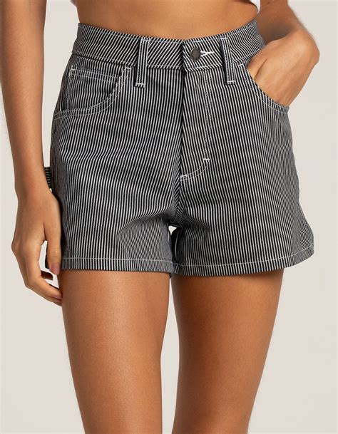 DICKIES High Rise Hickory Stripe Womens Carpenter Shorts STRIPE Tillys