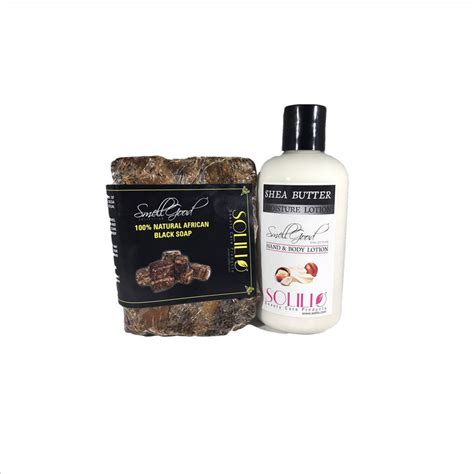 Smellgood 8oz African Black Soap Brick And Shea Butter Etsy