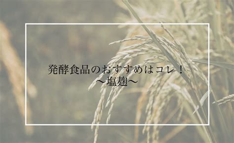 発酵食品を気軽に生活に取り入れたいならまずコレがおすすめ！3つのおすすめ発酵食品を紹介〜塩麹編〜｜yushima Blog〜子連れ旅と時々暮らし〜