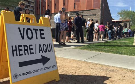 Fewer Polling Places Independent Voters Causing Long Lines On Arizona