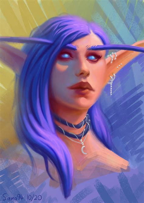 Artstation Night Elf Portrait