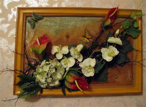 Картина своими руками из искусственных цветов: Картины из искусственных ...