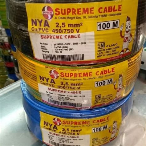 Jual Kabel NYA 1x2 5 Mm Supreme Kabel Listrik Tunggal NYA 2 5mm