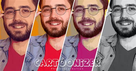 cartoonizer Photoshop Action, in - Envato Elements