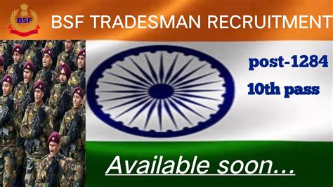 Bsf Tradesman Recruitment Government Job Notification Bsf