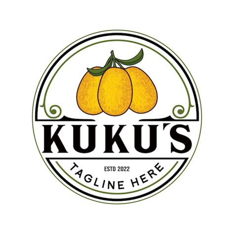 Obst und Gemüsesymbol Kumquat Vektor Logo Design für Speisen und