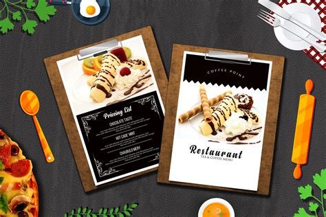 Ice Cream Restaurant Menu Templates By Designhub | TheHungryJPEG