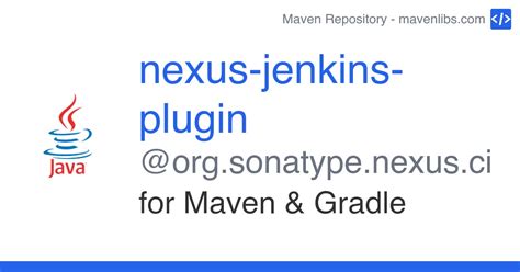 Nexus Jenkins Plugin For Maven And Gradle Orgsonatypenexusci