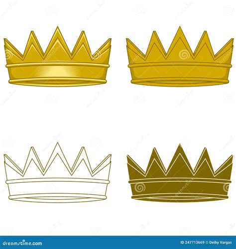 Medieval Style Golden Crown Stock Vector Illustration Of Logo