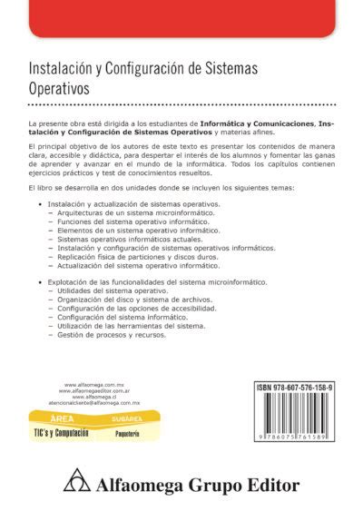 Instalaci N Y Configuraci N De Sistemas Operativos Alfaomega Argentina