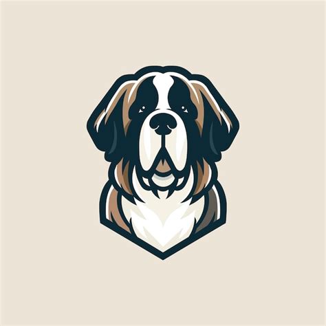 Premium Vector | Saint Bernard Dog Mascot Logo Illustration