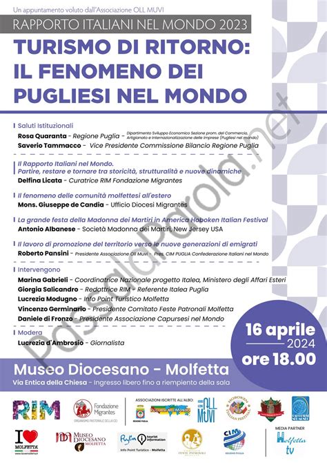 Rapporto Italiani Nel Mondo La Presentazione A Molfetta Passa La