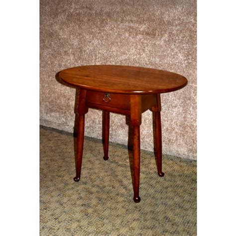 Vintage Oval Stickley Colonial Style Solid Cherry Side Table Chairish