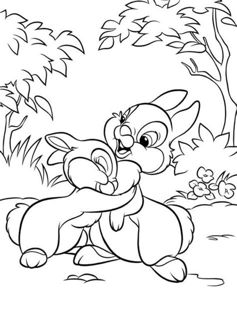 Disney Character Thumper Coloring Page Free Printable Coloring Pages