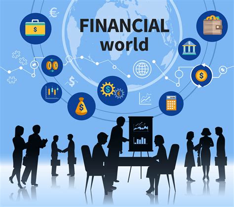 Financial Business World Concept Composition Banner 467925 Vector Art