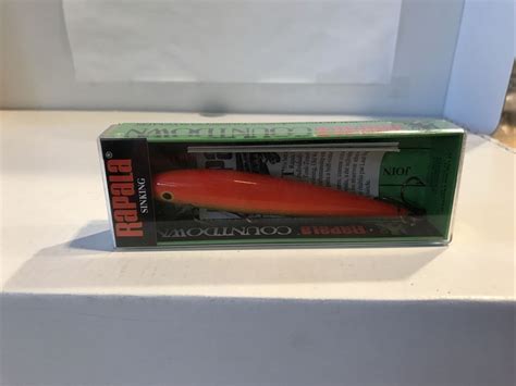 VINTAGE RAPALA COUNTDOWN SINKING LURE CD 11 GFR GOLD FLUORESCENT RED