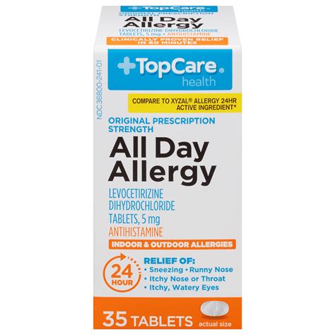 Topcare All Day Allergy Original Prescription Strength 5 Mg Tablets 35 Each Delivery Or