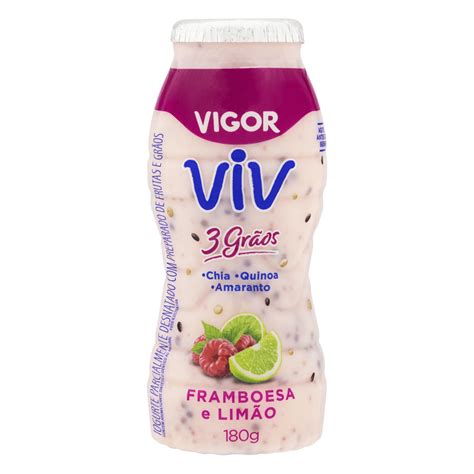 Iogurte Framboesa E Limão 3 Grãos Viv Vigor 170g