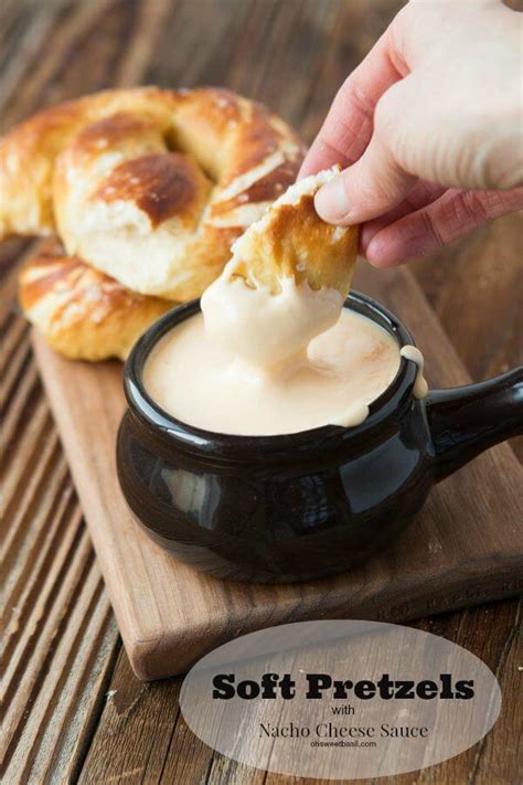 Soft Pretzels With Cheese Sauce Oh Sweet Basil