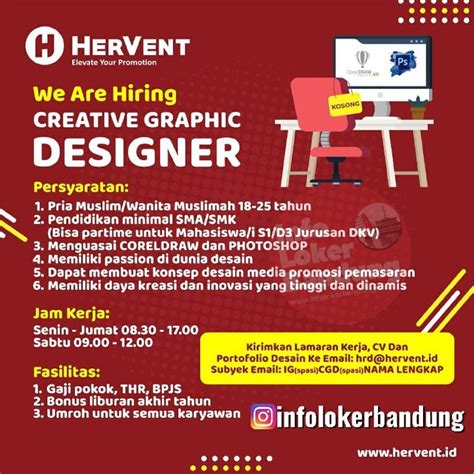 Lowongan Kerja Creative Graphic Designer Hervent Bandung Januari 2020