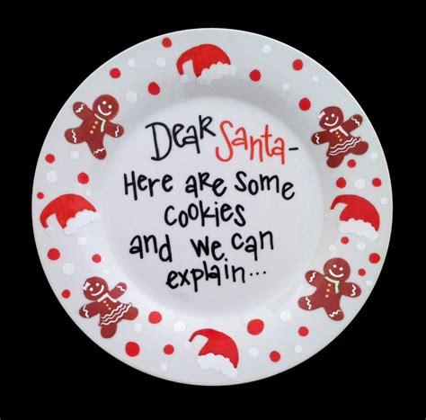 Christmas Plate Cookies For Santa Plate We Can By Jmeleadesign