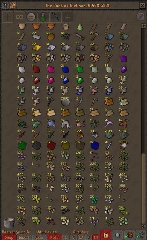 My Osrs Bank Layout Rbanktabs