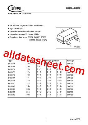 Bc Datasheet Pdf Infineon Technologies Ag