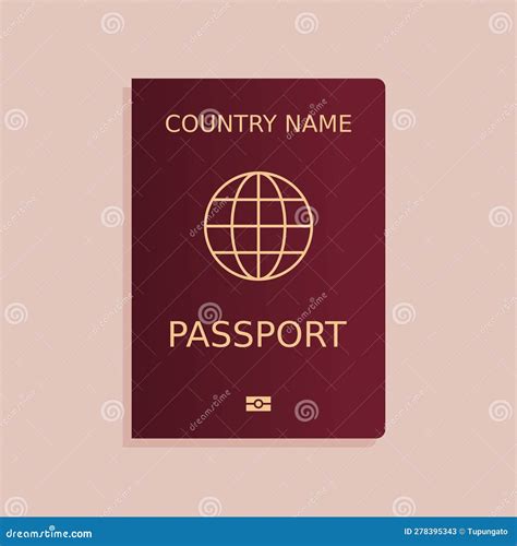 Red Passport Cover Stock Vector Illustration Of Travel 278395343