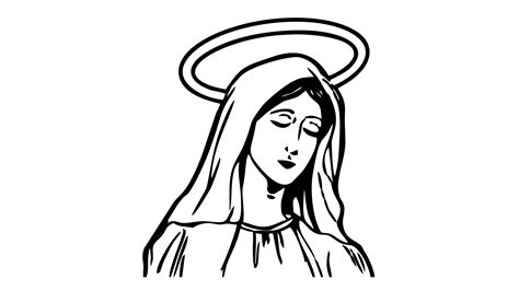 Mother Mary Drawing | Free download on ClipArtMag