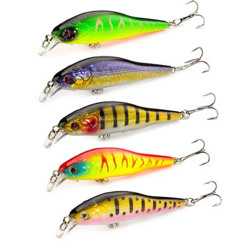 5PCS/lot Carp Fishing Lures Hard Bait Life like Minnow Lure 5 colors ...