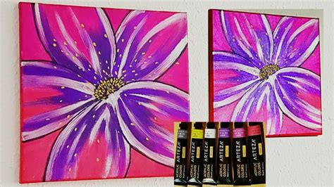 Blumen Malen Acryl Metallic F R Anf Nger Flowers Acrylic Painting