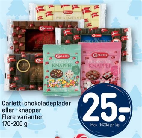 Carletti Chokoladeplade Lys K Mpeplade Rema November Alle