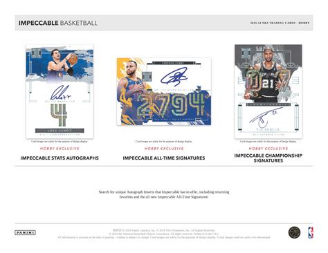 2023-24 Panini Impeccable NBA Basketball Cards