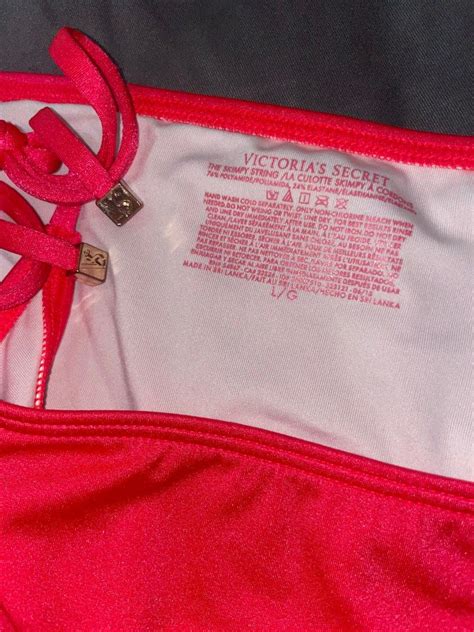 Victoria Secret Ruby Red String Bikini Bottoms L Women S Fashion