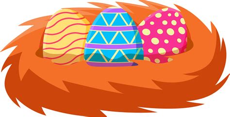 Easter Element Icon Illustration With Decorative Egg Png