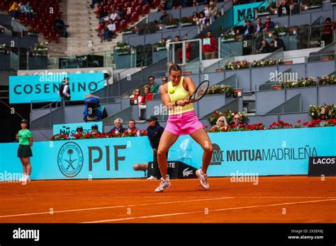 Spanien April Aryna Sabalenka Aus Wei Russland Spielt Am