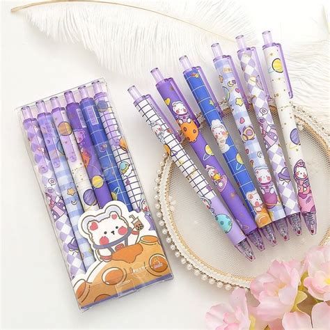 6 шт./корт. Kawaii 0,5 мм аниме мультяшная гелевая ручка | 文具