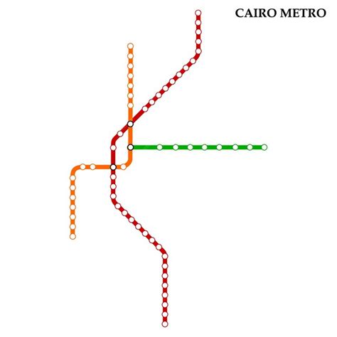 Premium Vector | Map of the Cairo metro