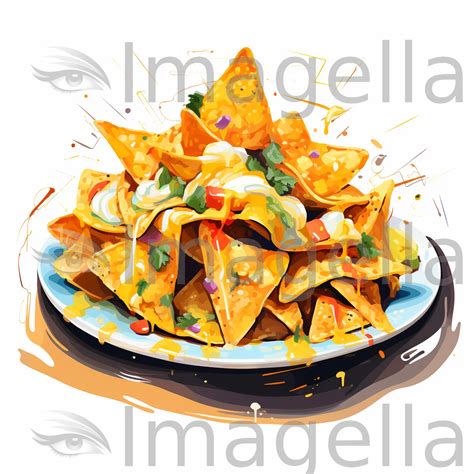 Nachos Clipart In Impressionistic Art Style Art High Res 4k Vector