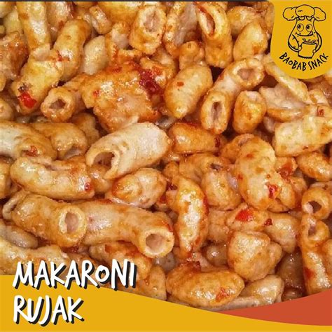 Jual BAOBAB SNACK Kerupuk Krupuk Makaroni Rujak 250gr 250 Gram Gurih