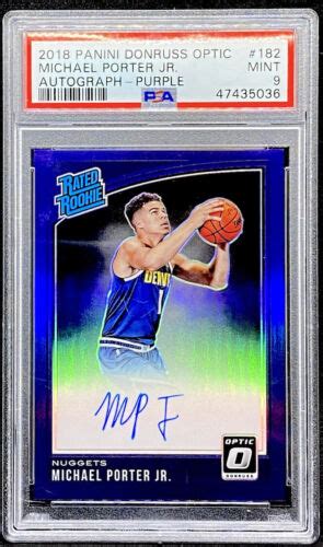 2018 19 Michael Porter Jr RC Donruss Optic Rated Rookie Purple