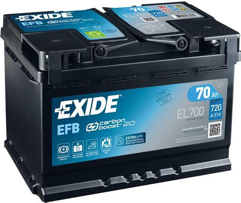 Exide El Efb Stop Start Car Battery V Ah Cca Lead