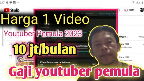 Pendapatan Harga Video Gaji Youtuber Pemula Youtube