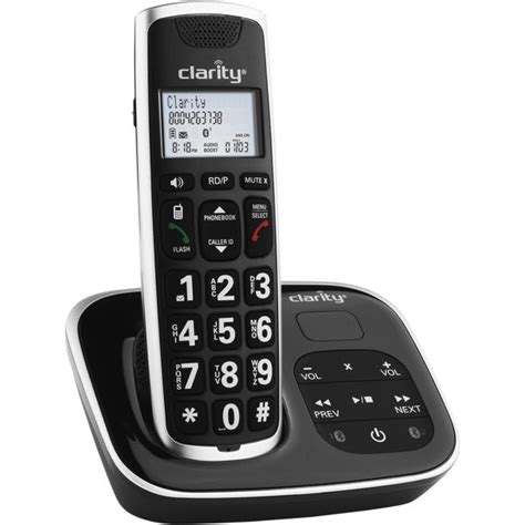 Clarity Amplified BT Cordless Phone with Answering Machine, Black ...