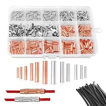 Kuosbiu 970Pcs Wire Ferrules Kit Tinned Copper Non Insulated Butt