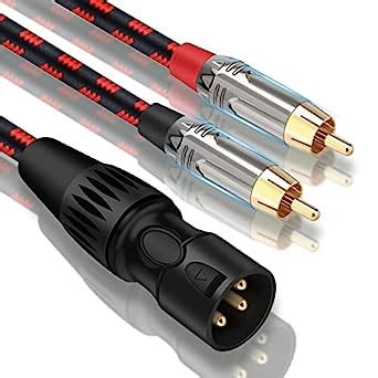 BOIOT Unbalanced Dual RCA To XLR Male Y Splitter Microphone Cable 5FT