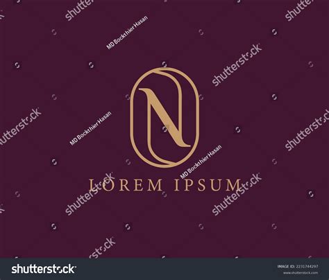 N Fashion Beauty Logo Design Luxury Stock Vector (Royalty Free ...