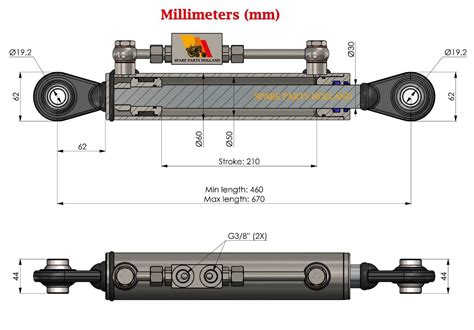 Hydraulischer Oberlenker Kat Mit Sperrblock Mm Mit X