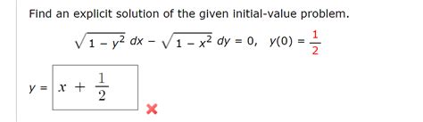 Answered Find An Explicit Solution Of The Given… Bartleby